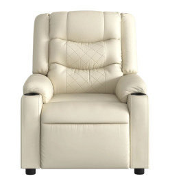 Fauteuil inclinable Crème Similicuir