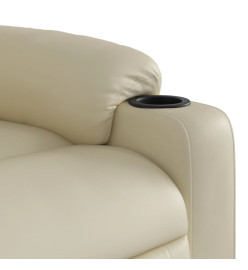 Fauteuil inclinable Crème Similicuir