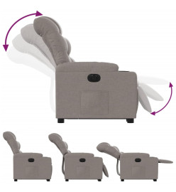 Fauteuil inclinable électrique taupe tissu