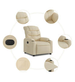 Fauteuil inclinable Crème Tissu