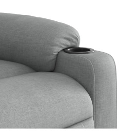 Fauteuil de massage inclinable Gris clair Tissu