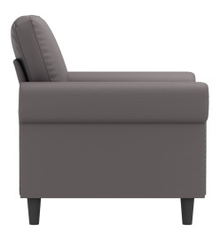 Fauteuil Gris 60 cm Similicuir