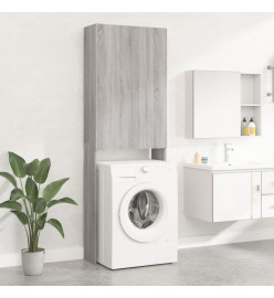 Meuble pour machine à laver Sonoma gris 64x25,5x190 cm