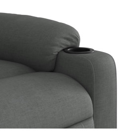 Fauteuil inclinable de massage électrique Gris foncé Tissu