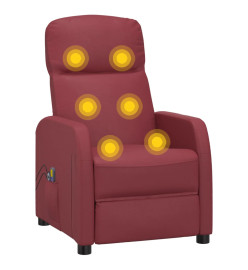 Fauteuil de massage électrique Rouge bordeaux Similicuir