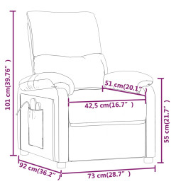 Fauteuil de massage Marron foncé Tissu