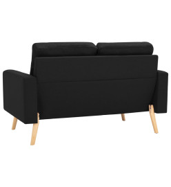 Ensemble de canapés 2 pcs Tissu Noir