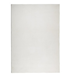 Tapis IZA poils courts style scandinave crème 140x200 cm