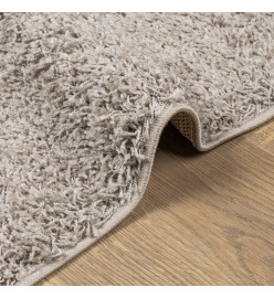 Tapis shaggy à poils longs moderne beige 80x250 cm