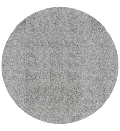 Tapis shaggy à poils longs moderne gris Ø 160 cm