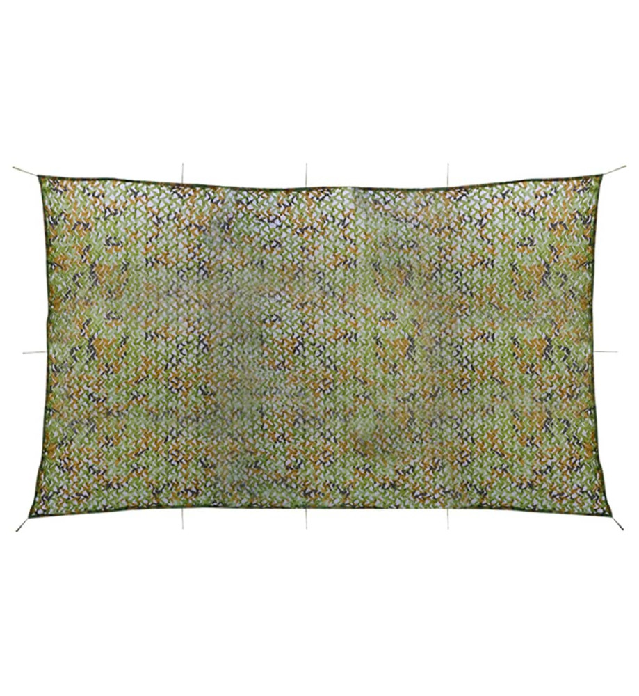 Filet de camouflage avec sac de rangement 2x5 m Vert