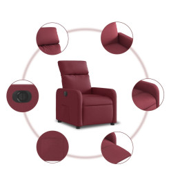 Fauteuil inclinable électrique Rouge bordeaux Tissu