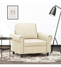 Fauteuil Crème 60 cm Similicuir