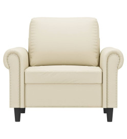 Fauteuil Crème 60 cm Similicuir