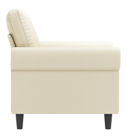 Fauteuil Crème 60 cm Similicuir