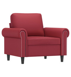 Fauteuil Rouge bordeaux 60 cm Similicuir