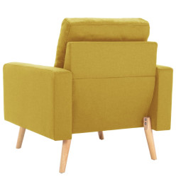 Ensemble de canapés 3 pcs Tissu Jaune