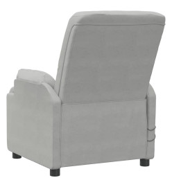 Fauteuil de massage électrique Gris clair Similicuir daim