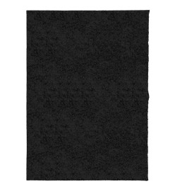 Tapis shaggy à poils longs moderne noir 240x340 cm