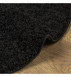 Tapis shaggy à poils longs moderne noir Ø 280 cm