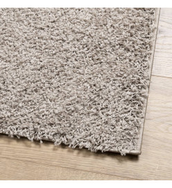 Tapis shaggy à poils longs moderne beige 140x200 cm