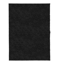 Tapis shaggy à poils longs moderne noir 140x200 cm