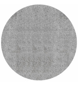 Tapis shaggy à poils longs moderne gris Ø 240 cm