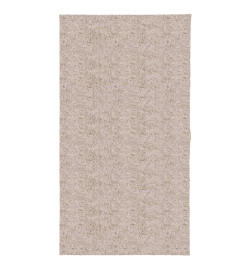 Tapis shaggy à poils longs moderne beige 80x150 cm