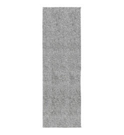 Tapis shaggy à poils longs moderne gris 80x250 cm