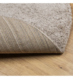 Tapis shaggy à poils longs moderne beige Ø 240 cm