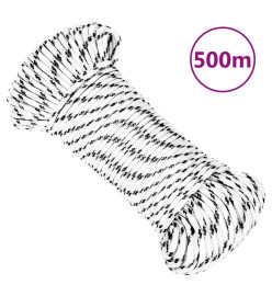 Corde de bateau tressé Blanc 5 mmx500 m Polyester