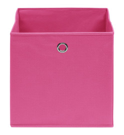 Boîtes de rangement 10 pcs Tissu intissé 28x28x28 cm Rose