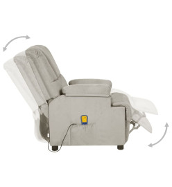 Fauteuil de massage Gris clair Similicuir daim