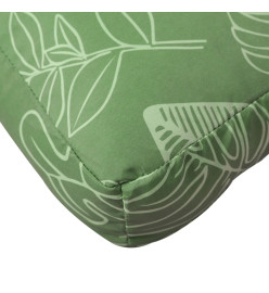 Coussins de palette 2 pcs motif de feuilles tissu