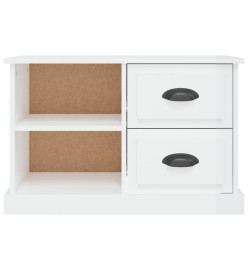 Meuble TV blanc brillant 73x35,5x47,5 cm bois d'ingénierie