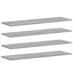 Étagères murales 4 pcs sonoma gris 100x30x1,5cm bois ingénierie