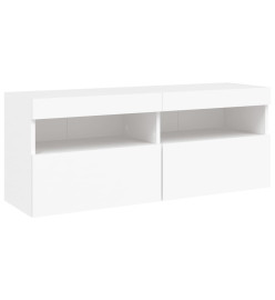 Ensemble de meubles TV muraux 6 pcs avec lumières LED blanc