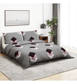 Ensemble de housse de couette Gris 260x240 cm Coton