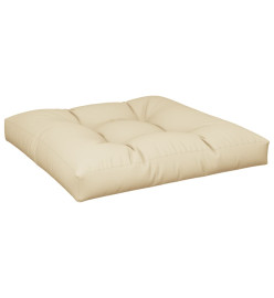 Coussins de palette 2 pcs beige tissu