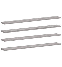 Étagères murales 4 pcs sonoma gris 80x10x1,5 cm bois ingénierie