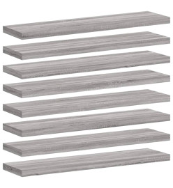 Étagères murales 8 pcs sonoma gris 40x10x1,5 cm bois ingénierie