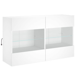 Ensemble de meubles TV muraux 6 pcs avec lumières LED blanc