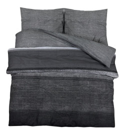 Ensemble de housse de couette gris foncé 200x220 cm Coton