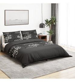 Ensemble de housse de couette Noir 260x240 cm Coton