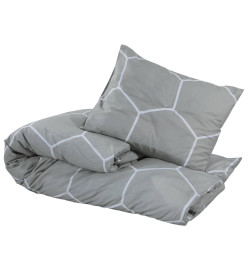 Ensemble de housse de couette Gris 260x240 cm Coton