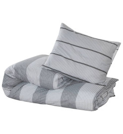 Ensemble de housse de couette Gris 225x220 cm Coton