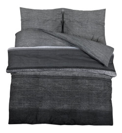 Ensemble de housse de couette gris foncé 260x220 cm Coton