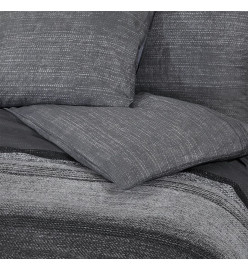 Ensemble de housse de couette gris foncé 260x220 cm Coton