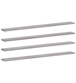 Étagères murales 4 pcs sonoma gris 100x10x1,5cm bois ingénierie