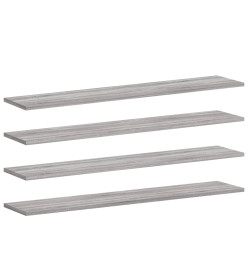 Étagères murales 4 pcs sonoma gris 100x20x1,5cm bois ingénierie